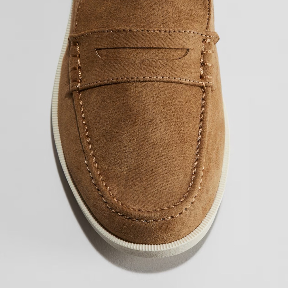 H&M Women's Tan Suede Loafers